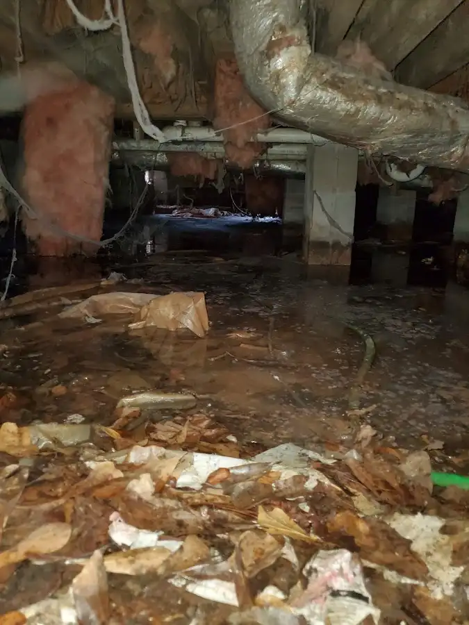 Crawl space flood assessment for Commercial Water Damage Restoration in Coos Bay